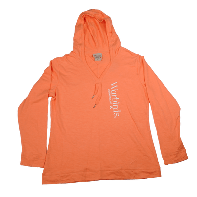 Sweatshirt Tie Front Slub Hood Ladies-WB OSH