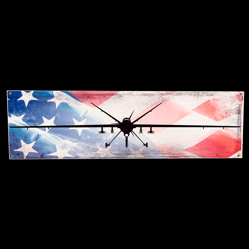 MQ-9 Reaper American Flag Sign