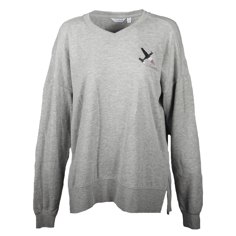 Sweatshirt Ladies V-Neck Crew P-40-WB