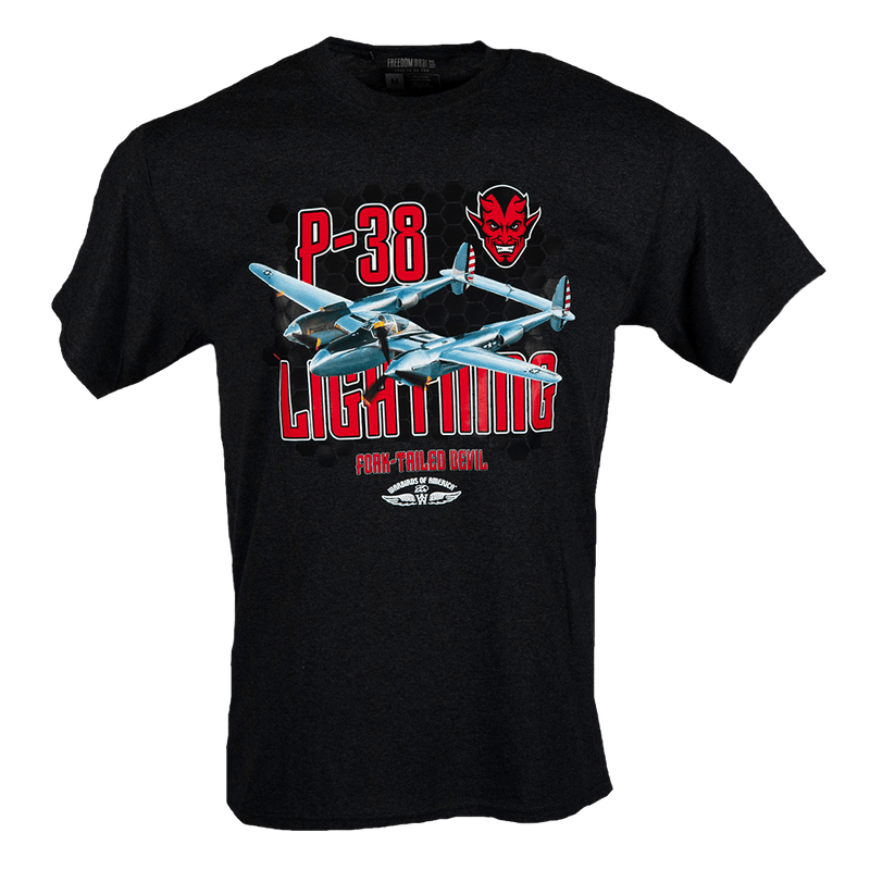 Tshirt P-38 Lightning Devil Head-WB