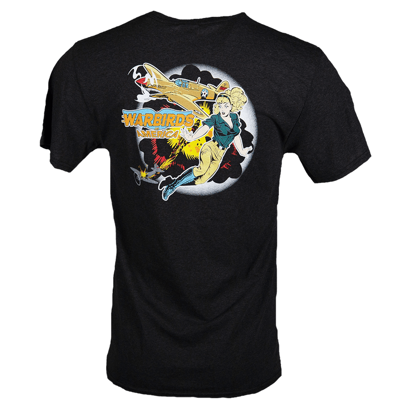 Tshirt Warbirds Flying Girl Comic-WB