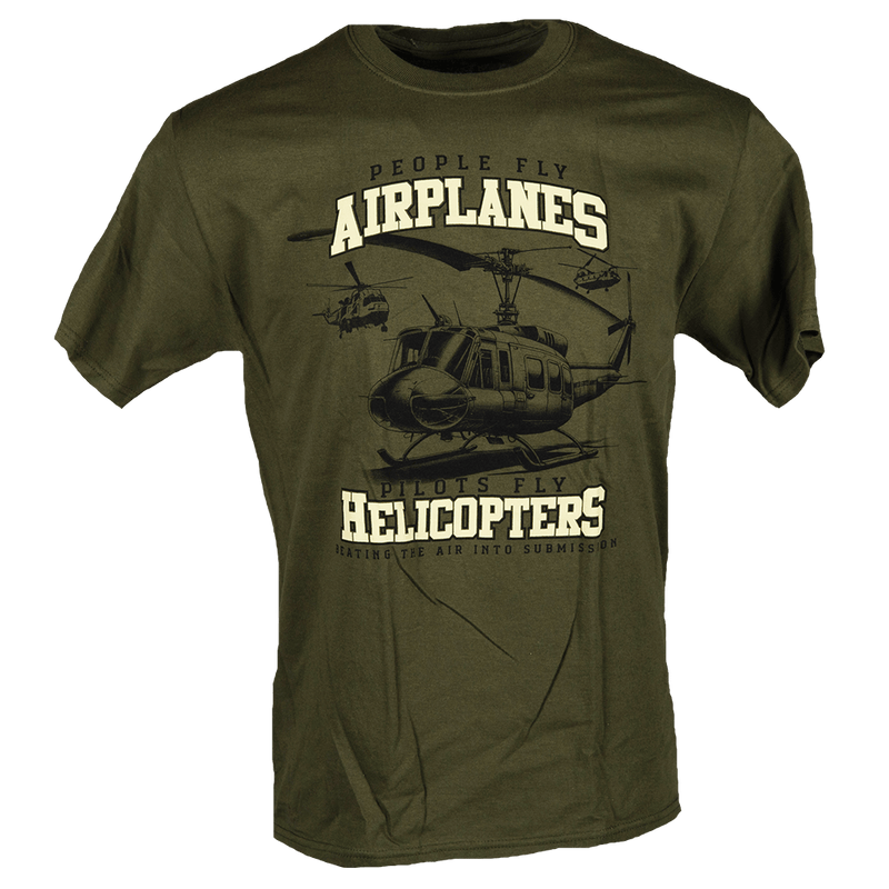 Tshirt People Fly Airplanes/Pilots Fly Helicopters-WB