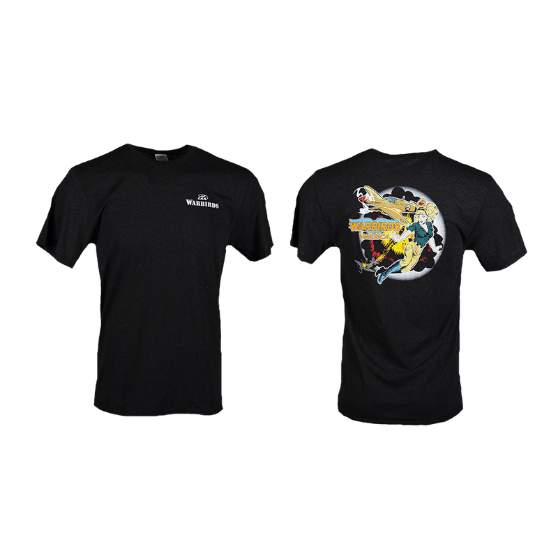 Tshirt Warbirds Flying Girl Comic-WB