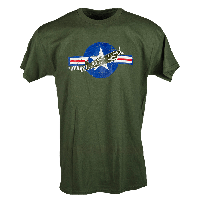 Tshirt P-40 Star & Bar-WB