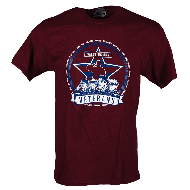 Tshirt Saluting our Veterans-WB