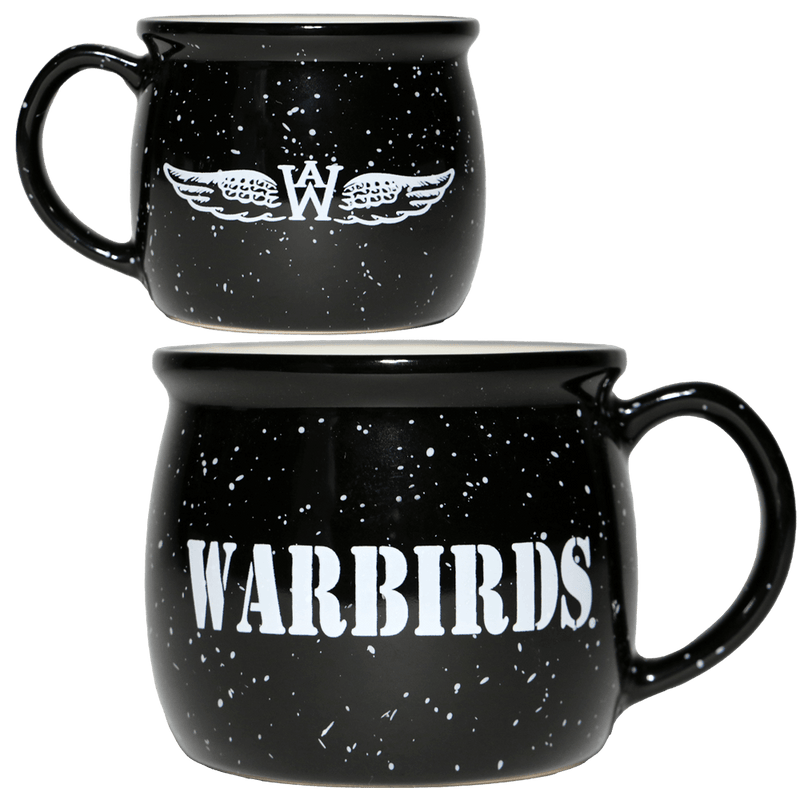 Mug Speckled Black Wing logo 17 oz-WB