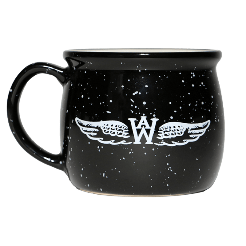 Mug Speckled Black Wing logo 17 oz-WB