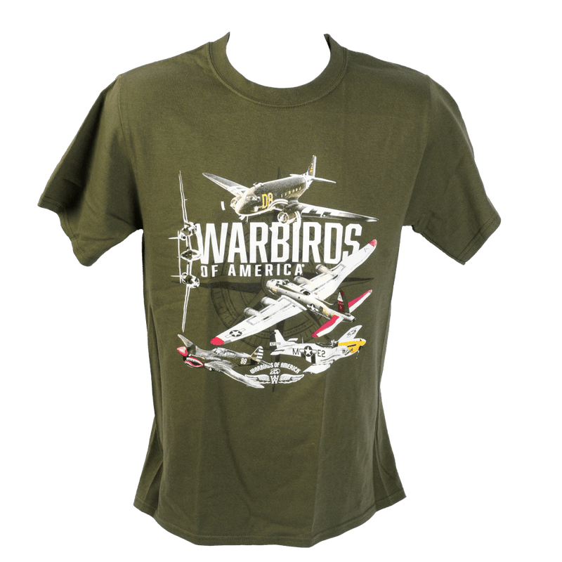 Tshirt WWII Aircraft Collage-WB