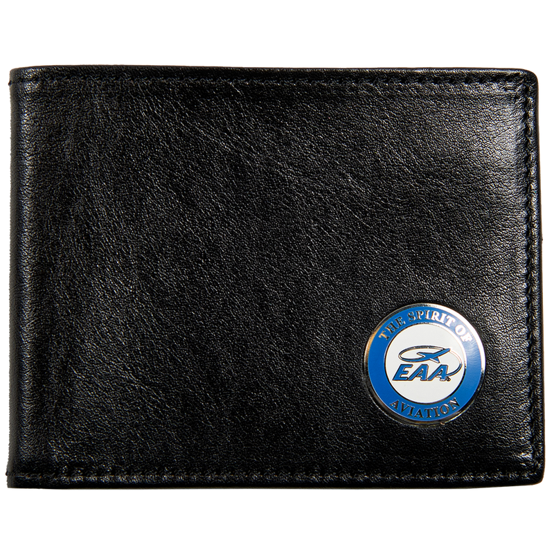 EAA The Spirit of Aviation Bifold Wallet, Black