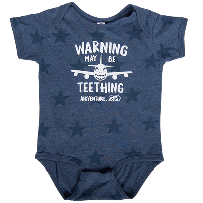 EAA Baby "Warning May Be Teething" Onesie