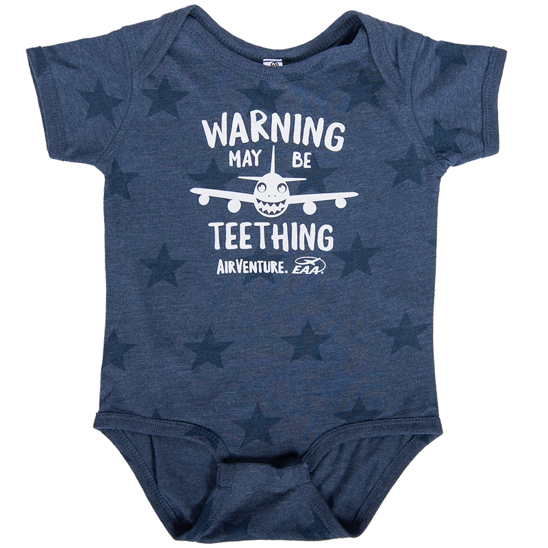 EAA Baby "Warning May Be Teething" Onesie