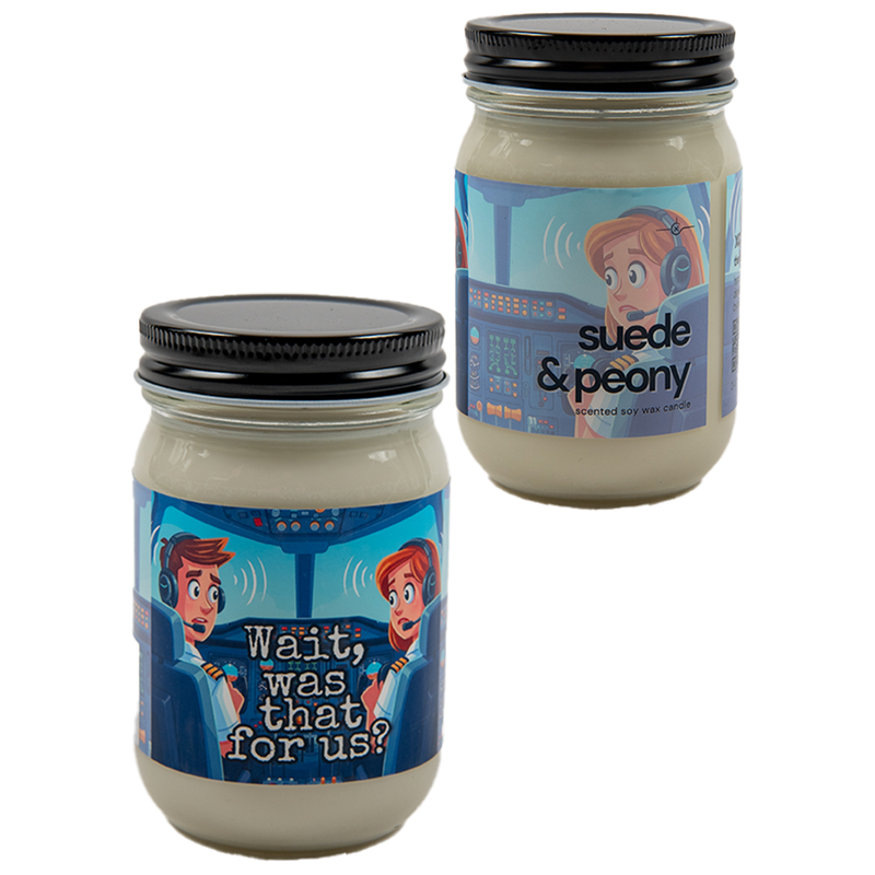 Wait, Was That for Us Candle - Blush Suede & Peony