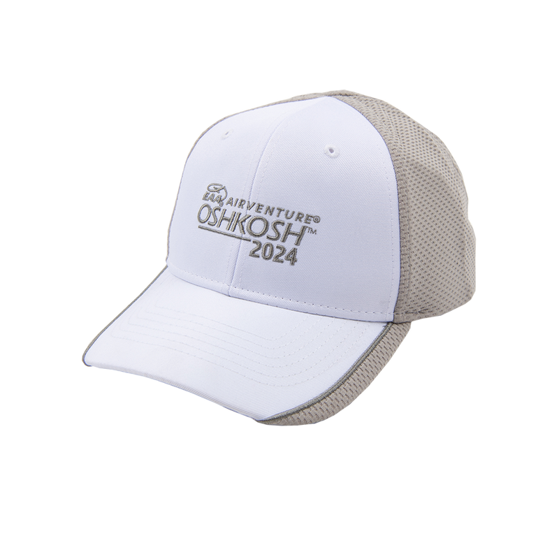 EAA AirVenture Oshkosh 2024 Hat, White and Grey