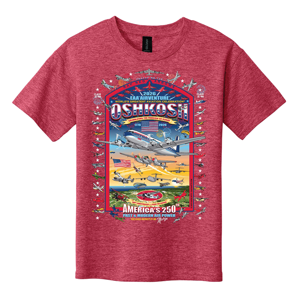 EAA AirVenture 2026 Youth Event Tee – Shop EAA Merchandise