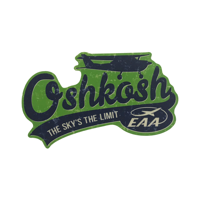EAA Oshkosh Large Green Decal