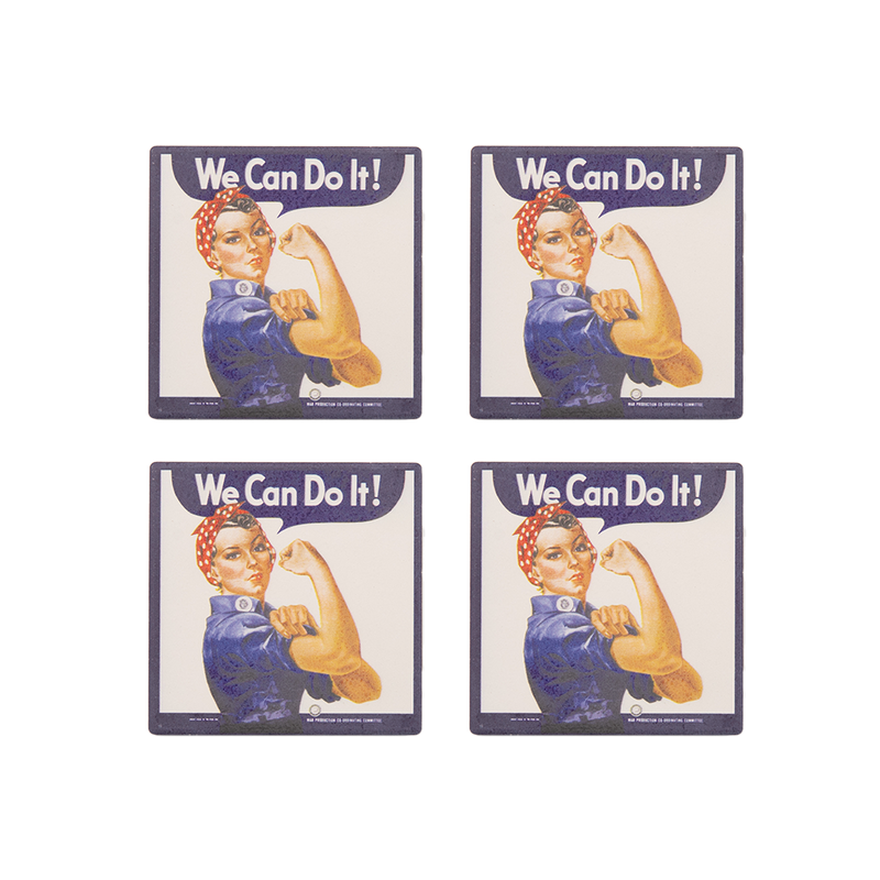 Rosie The Riveter Set of 4 Coasters
