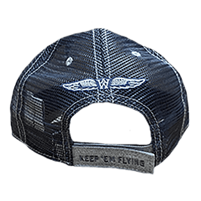 Cap Gray with Charcoal Mesh Warbirds KEF strap-WB