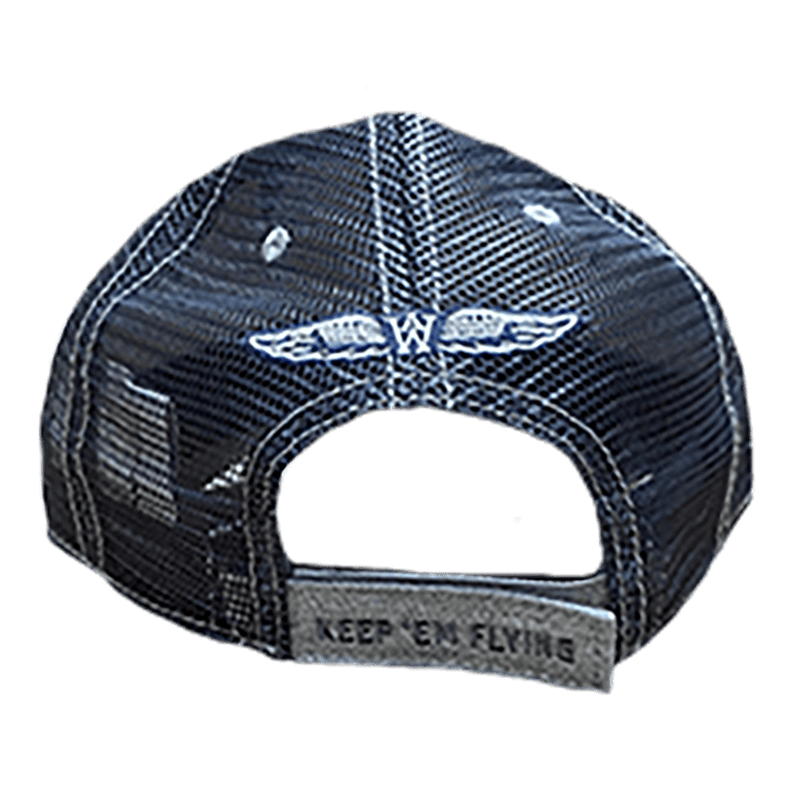 Cap Gray with Charcoal Mesh Warbirds KEF strap-WB