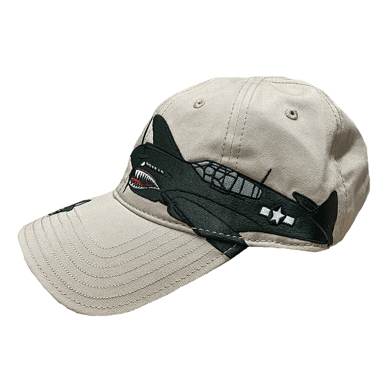 Cap Tan with Green P-40s-WB