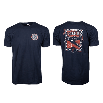 Tshirt Vought Corsair F4U Checkers-WB