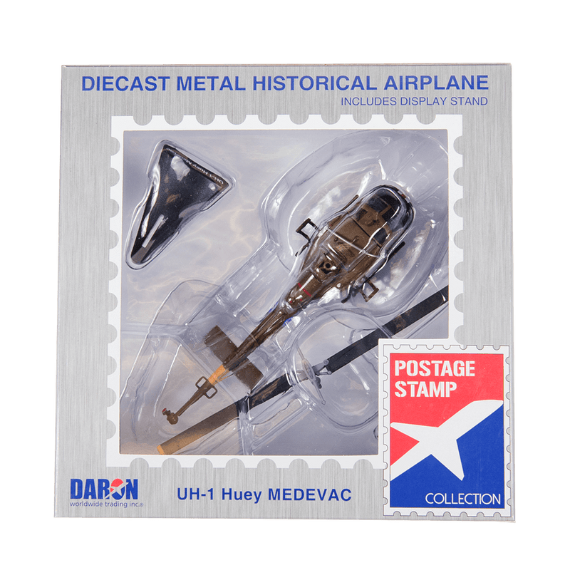 Postage Stamp UH-1 US Army Huey Medevac 1/87 Model
