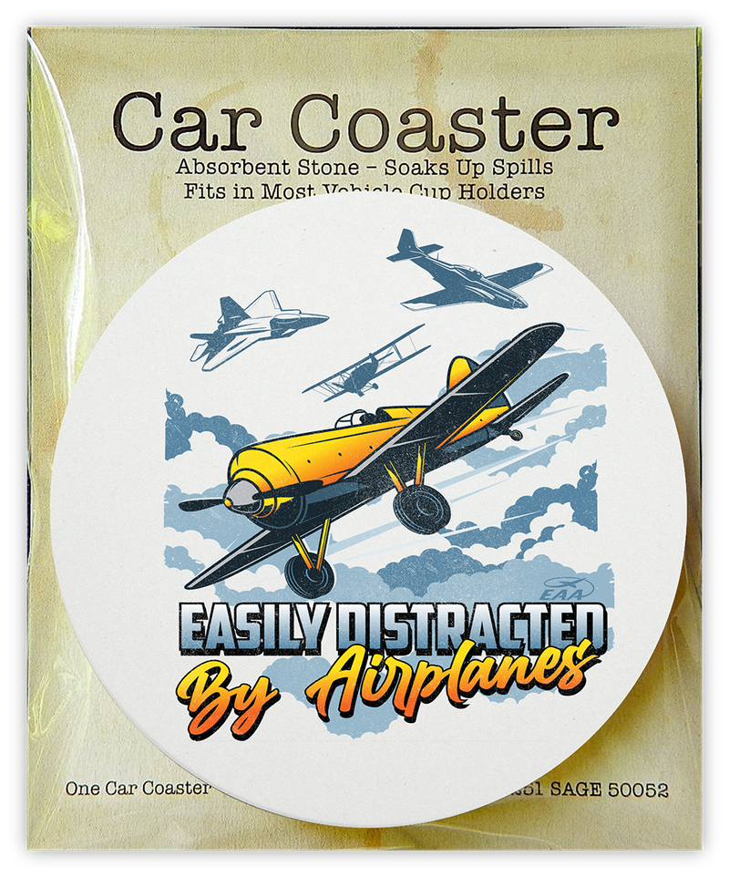 Coaster - Car - Easily Distracted by Airplanes