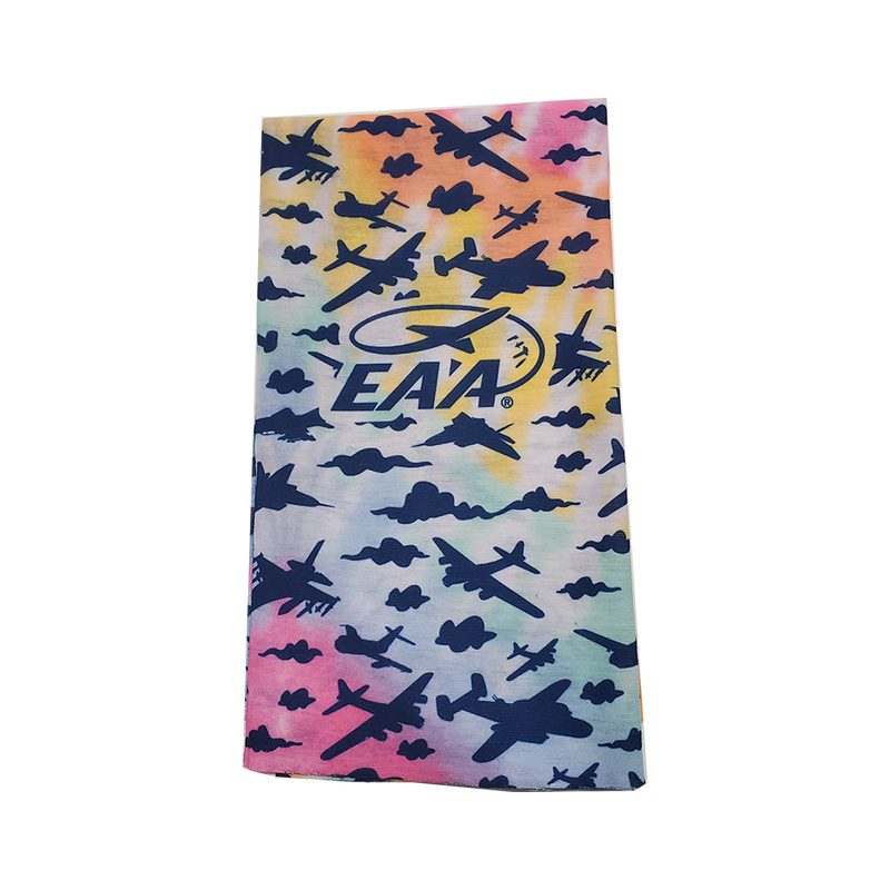 EAA Airplanes Tie Dye Headwrap/ Neck Gaiter