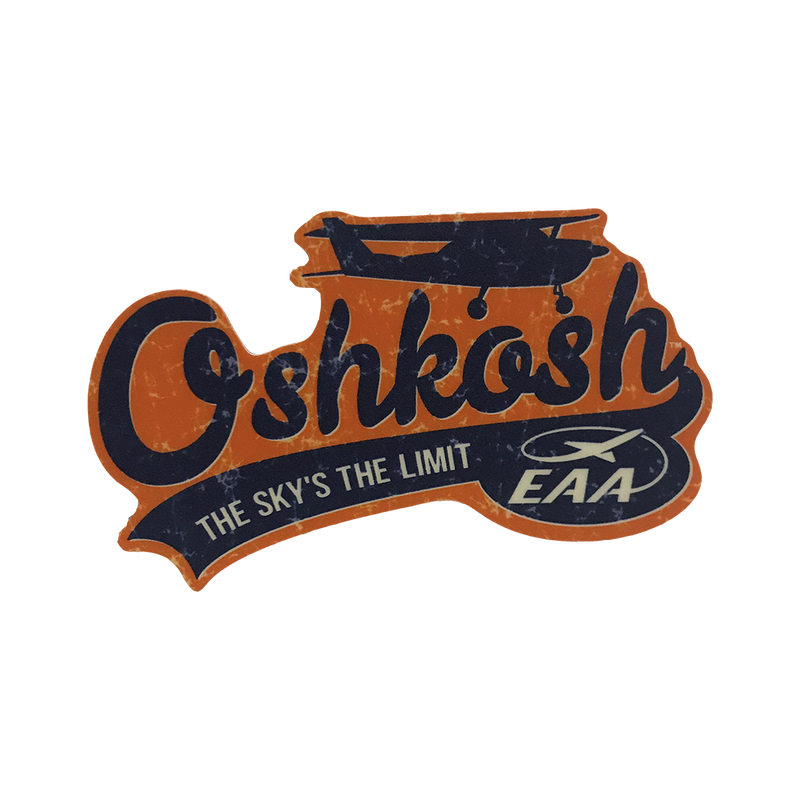 EAA Oshkosh Large Orange Decal