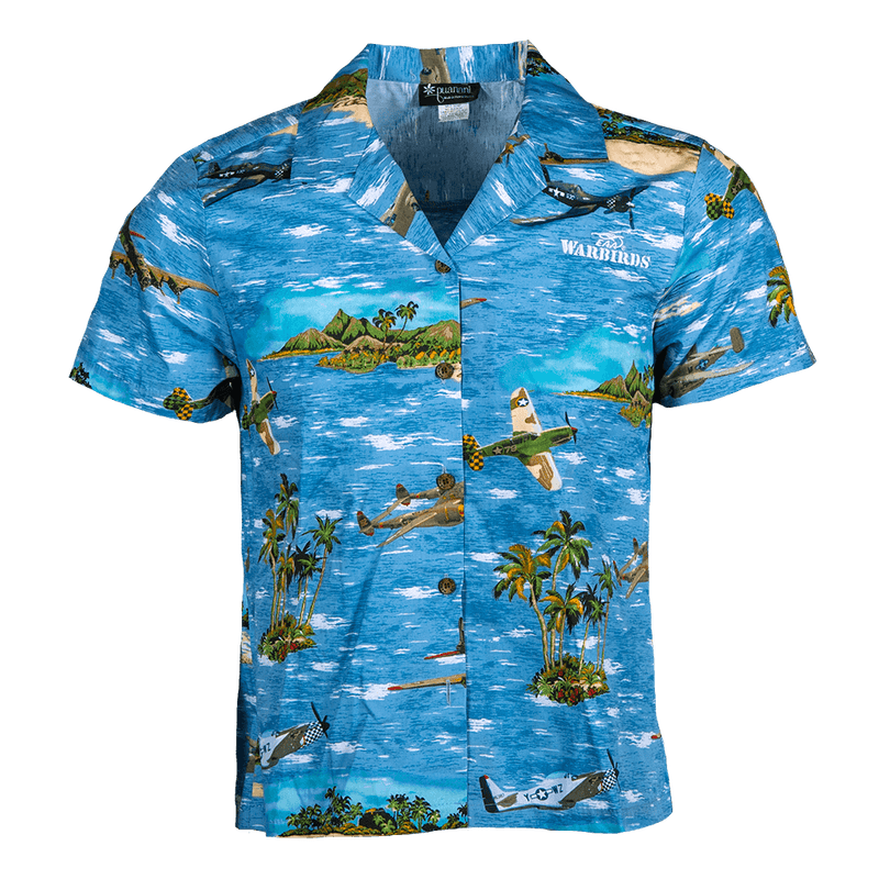 Shirt Ladies Hawaiian Camp Shirt WWII Warbirds-WB