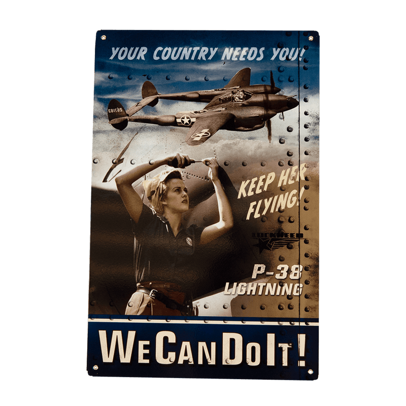 P-38 Rosie the Riveter Sign