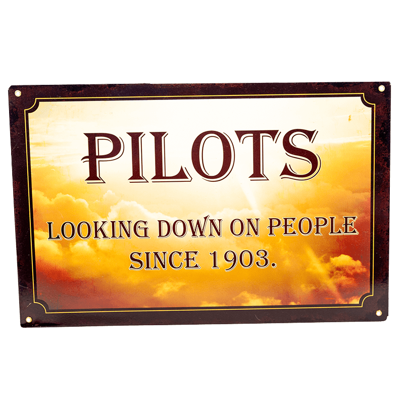 Sign Pilots Looking Down-WB PTSB333