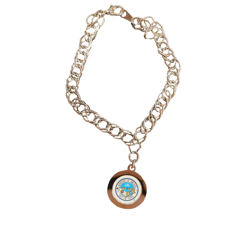 Charm Bracelet Silver Round Logo-WB