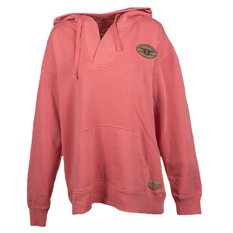 Sweatshirt Ladies Wide Collar Leather Patch-WB