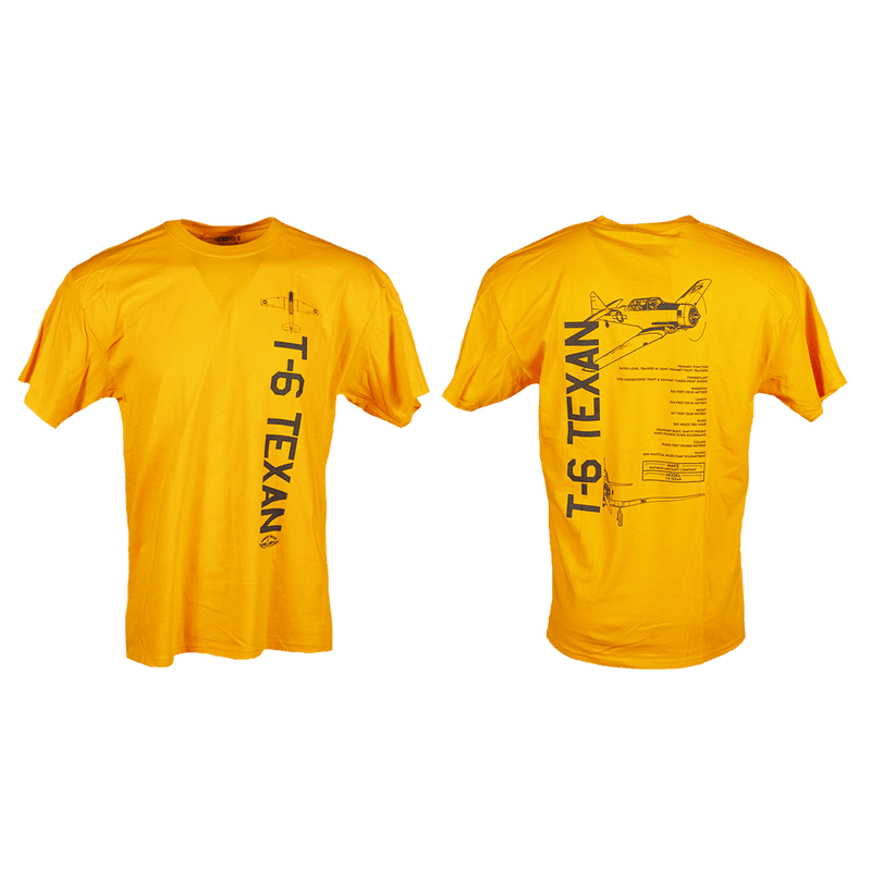 Tshirt T-6 Texan Specifications-WB