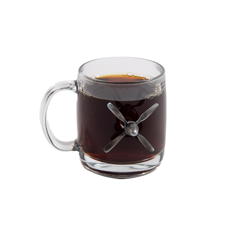 EAA BenShot Airplane Propeller Glass Mug