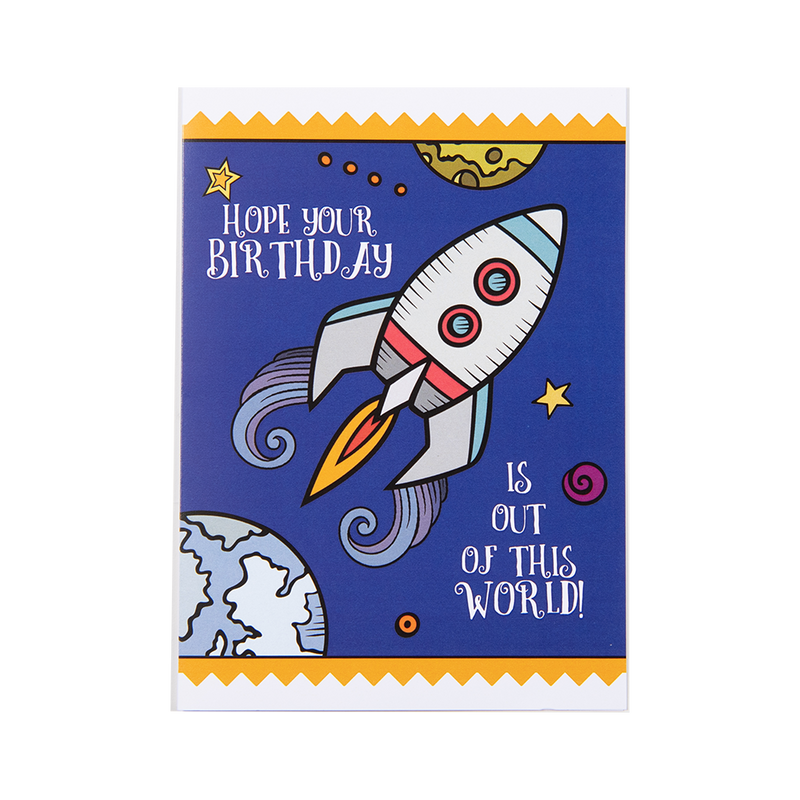 Rocket Birthday Card