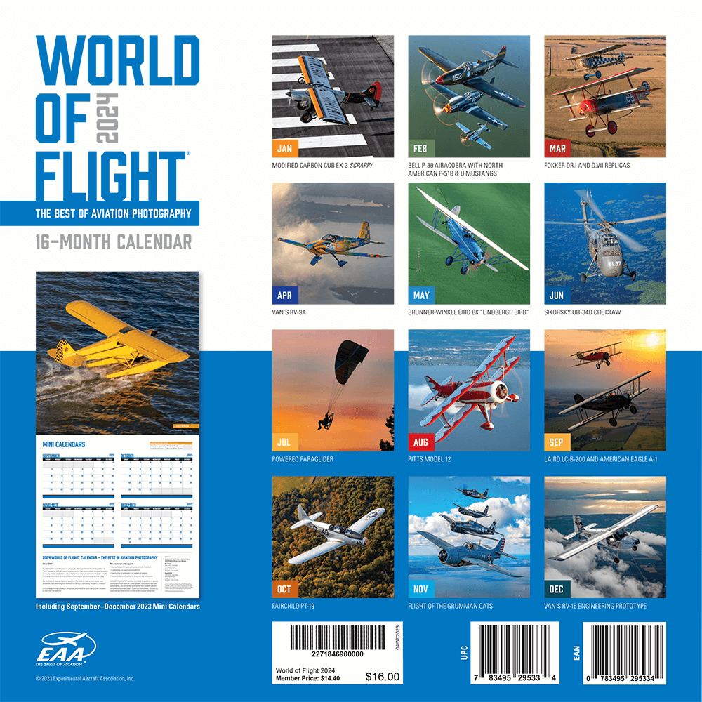 EAA World of Flight 2025 Calendar Shop EAA Merchandise