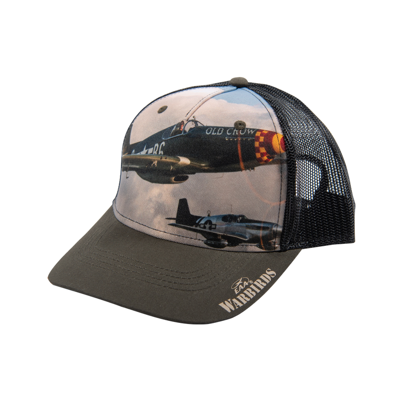 Army Green/Black Mesh Sublimated P-51 Cap