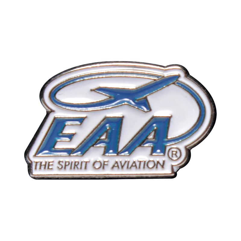 EAA Blue and White Logo Pin