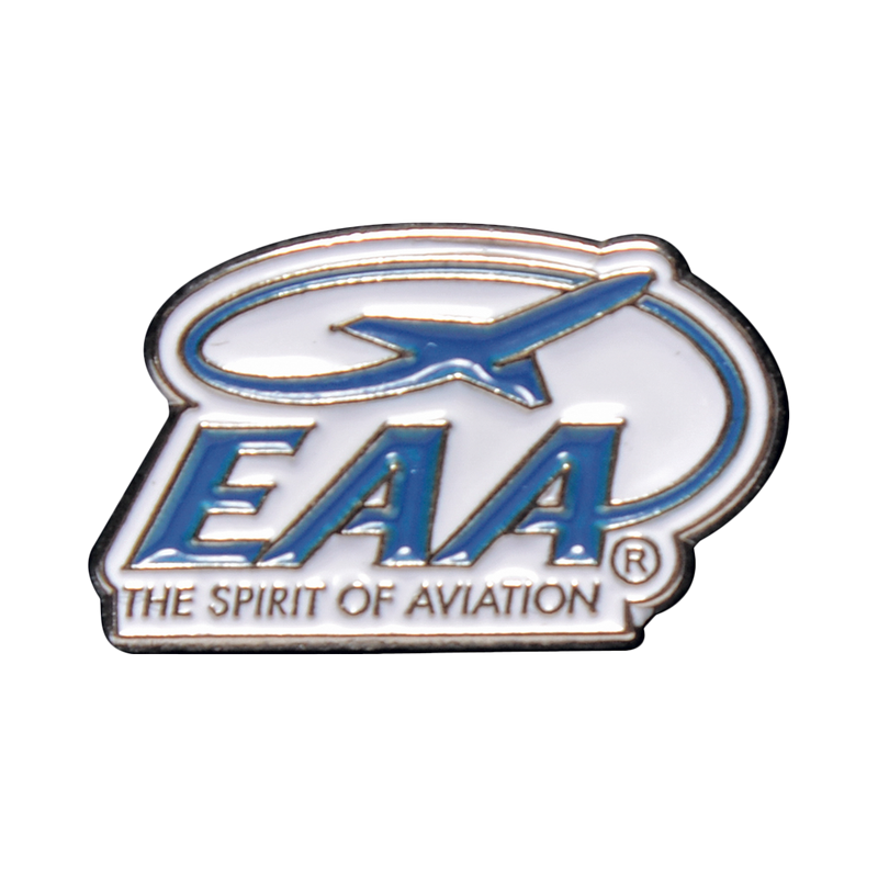 EAA Blue and White Logo Pin – Shop EAA Merchandise