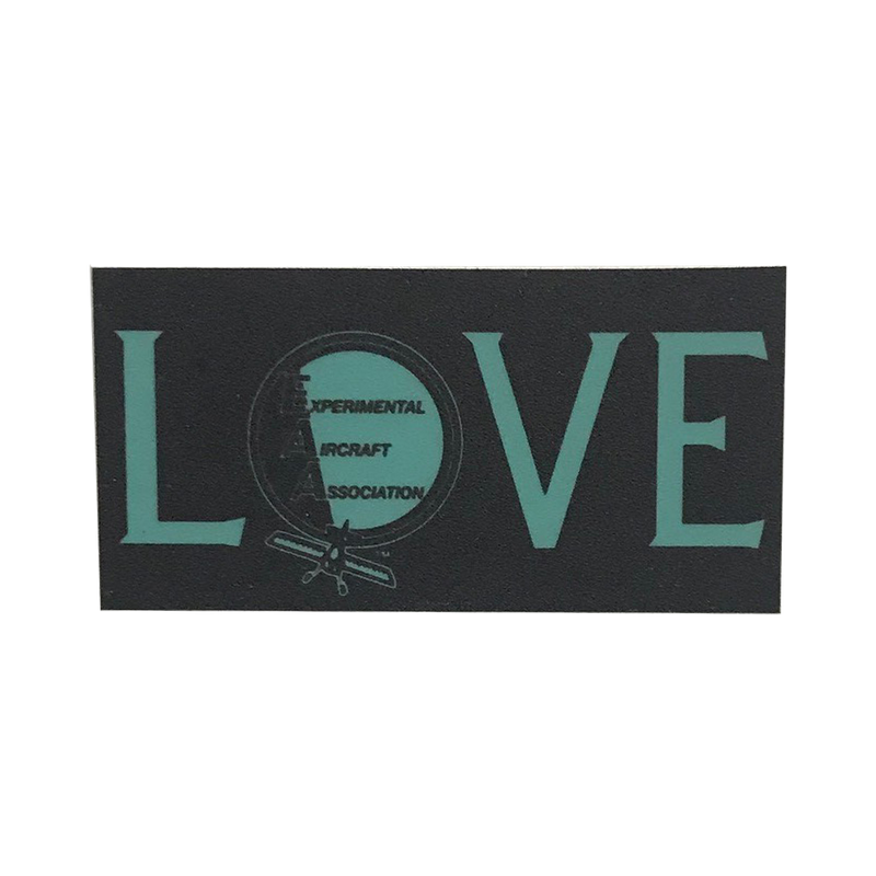 EAA Heritage LOVE Large Decal in Black and Teal
