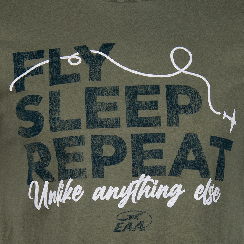 Tshirt Fly Sleep Repeat EAA