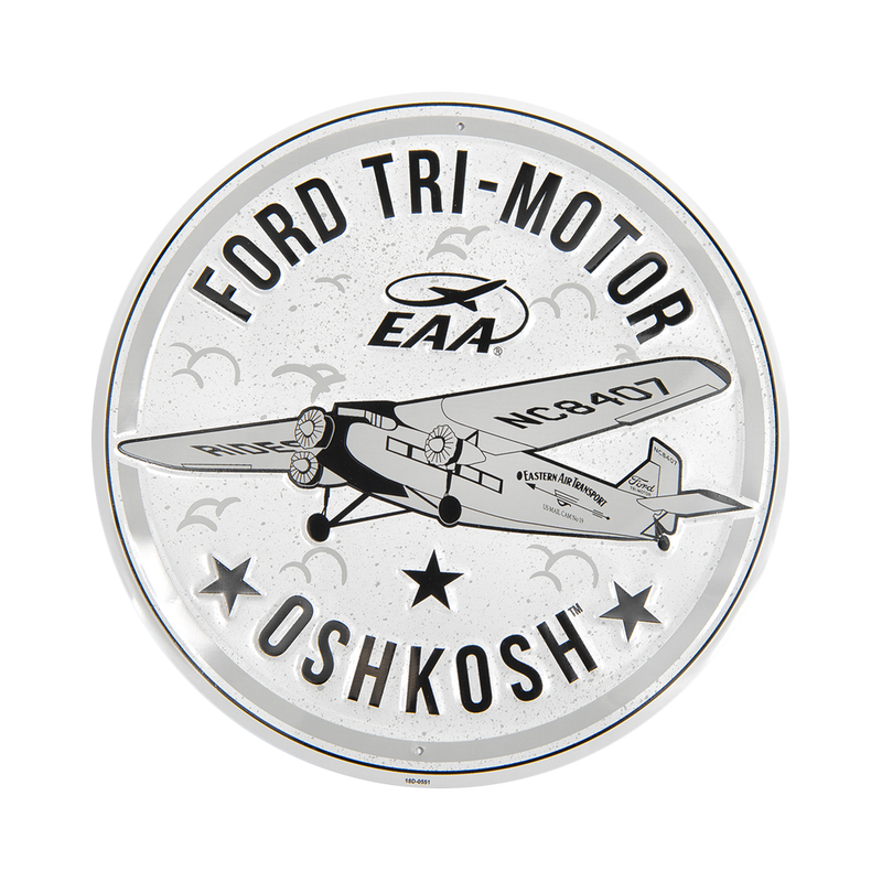 Ford Tri-Motor Round Metal Sign