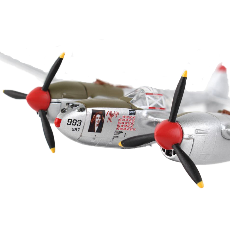 Postage Stamp P-38J Lightning Marge 1/115 Model