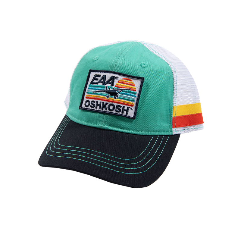 EAA Oshkosh Multi-Stripes Aqua Hat