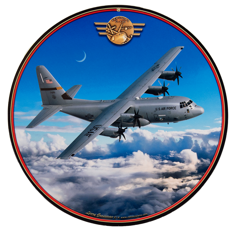 C-130 Hercules Round Sign