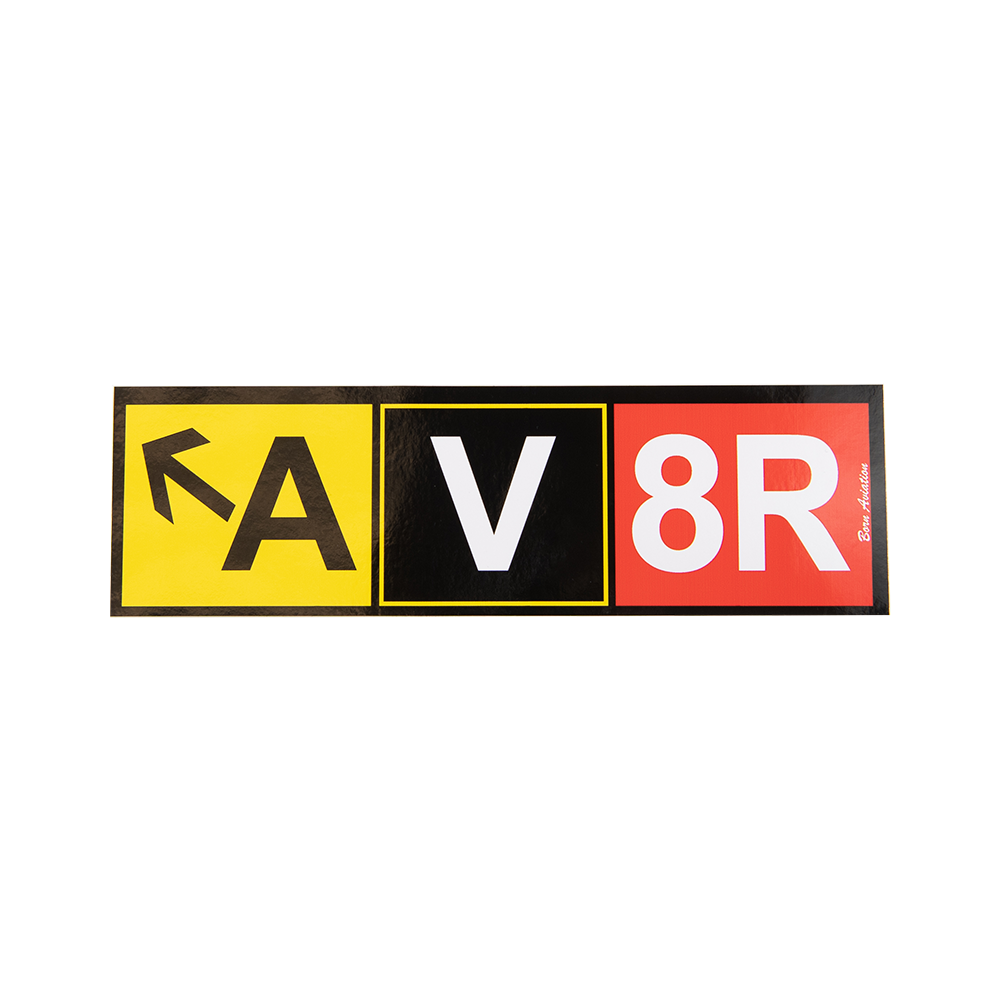 Av8r Sticker AV8R Taxiway Sign Bumper Sticker – Shop EAA Merchandise