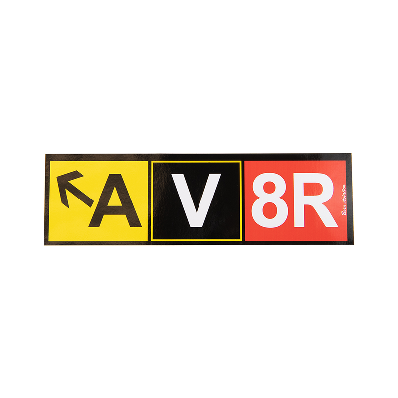 AV8R Taxiway Sign Bumper Sticker