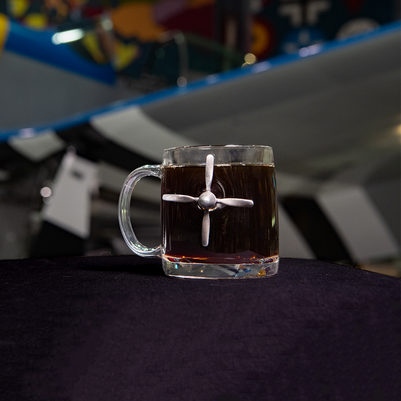 EAA BenShot Airplane Propeller Glass Mug