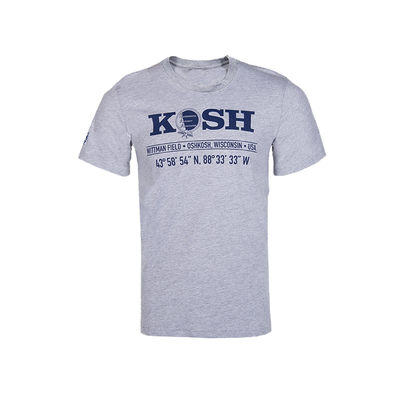 EAA Kosh Flight Coordinates T-shirt